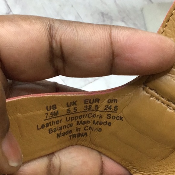 SAM EDELMAN Trina orange leather and hide sandals - Picture 3 of 8